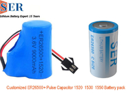 batería ER26500 del litio 3.6v con el condensador ER26500+HPC1550 de 1550 pulsos para la cosa de Internet