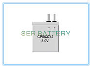 Batería ultra fina primaria CP503742 del plano 3 voltios para el dispositivo eléctrico usable