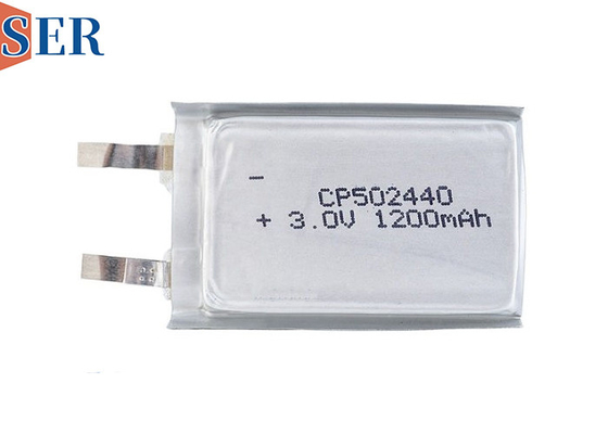 Modifique la célula ultra fina de la bolsa para requisitos particulares de la batería Li-MnO2 de CP502440 3.0V 1200mAh para RFID GPS