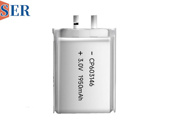 Vida útil larga de litio CP603146 de la batería 3v de la célula ultra fina primaria de la bolsa Li-MnO2