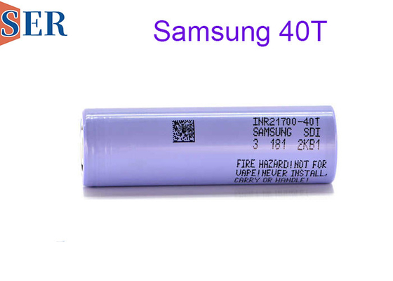 Tipo de drenaje alto INR21700 40T Batería Samsung Li Ion 3.6V Batería recargable cilíndrica para herramientas eléctricas