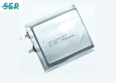 Batería no recargable de la película fina, dren plano de la batería de litio de 3.0V CP224248 alto para Smart Card