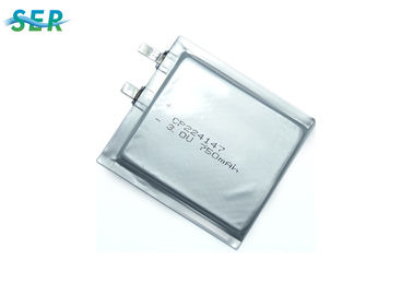Batería no recargable de la película fina, dren plano de la batería de litio de 3.0V CP224248 alto para Smart Card