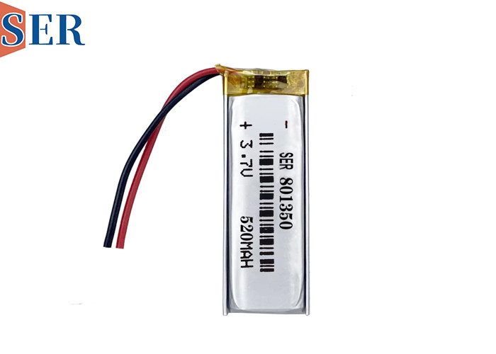 Batería Lipo personalizada 801350 500mAh Li- Polymer Cell 803450 3.7V Batería de polímero de litio con PCB y cable