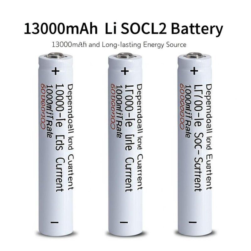 13000mAh Li SOCL2 Batería 2% Cantidad de vida propia 600mA Corriente de pulso Fuente de energía confiable y duradera