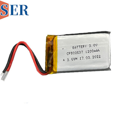 CP502537 litio fino primario ultra fino de la célula de la batería 3.0V 1200mAh Lipo