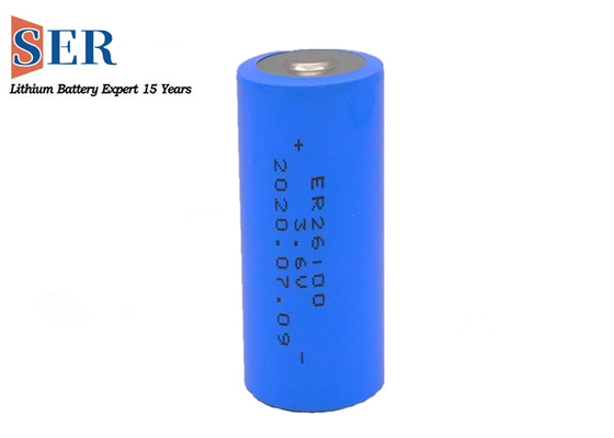 26*100mm Li-SOCL2 Batería ER26100 ER261020 Corriente de pulso de alta capacidad 600mA -40-165°C Batería de alta temperatura