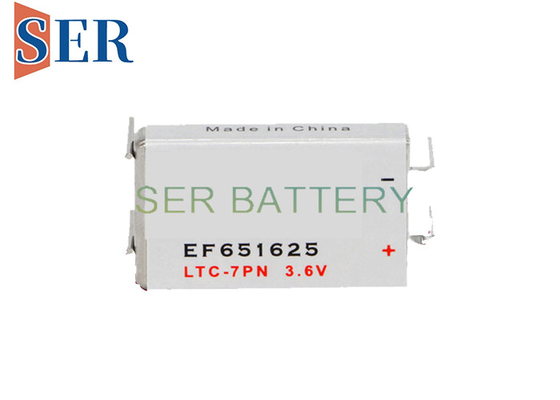Batería prismática LTC-3PN de EF651625 3.6Volt LISOCL2 con los terminales de los pernos